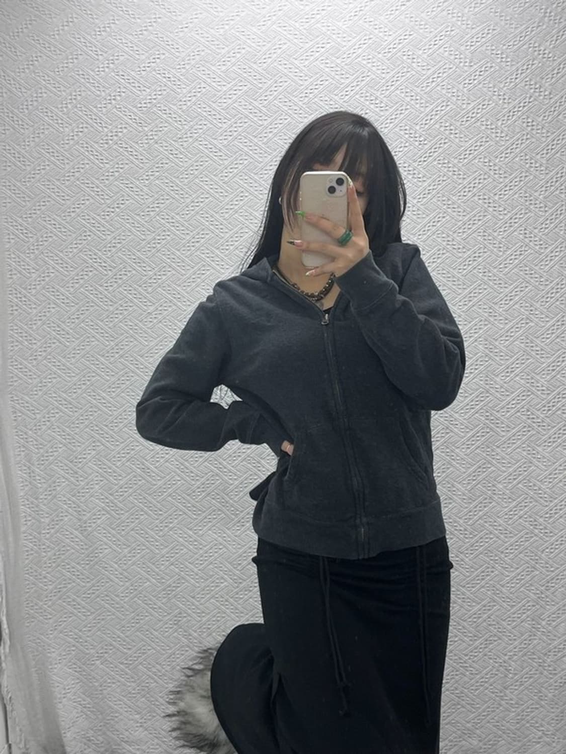 폴로 랄프로렌 빈티지 모던 캐주얼 차콜 기모 후드집업 XL C09204 상품이미지1