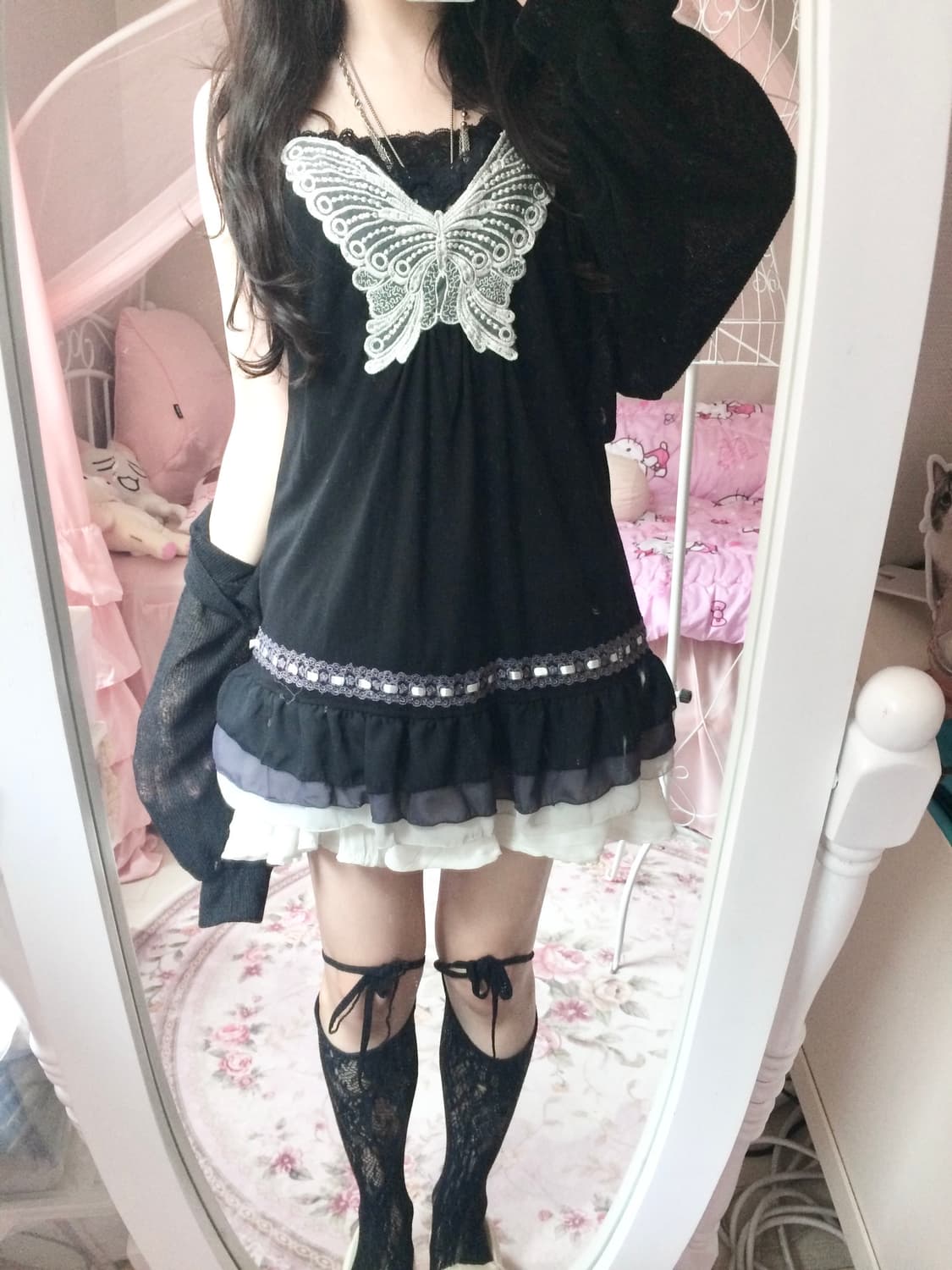 Vintage Axes femme Butterfly Lace Camiso 상품이미지4