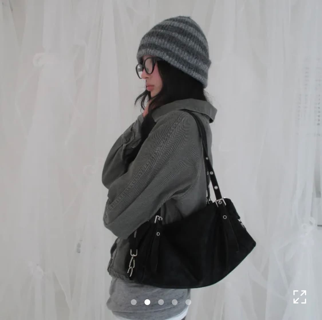 타임라인서울 벨트 레더 숄더백 블랙 판매 상품이미지1