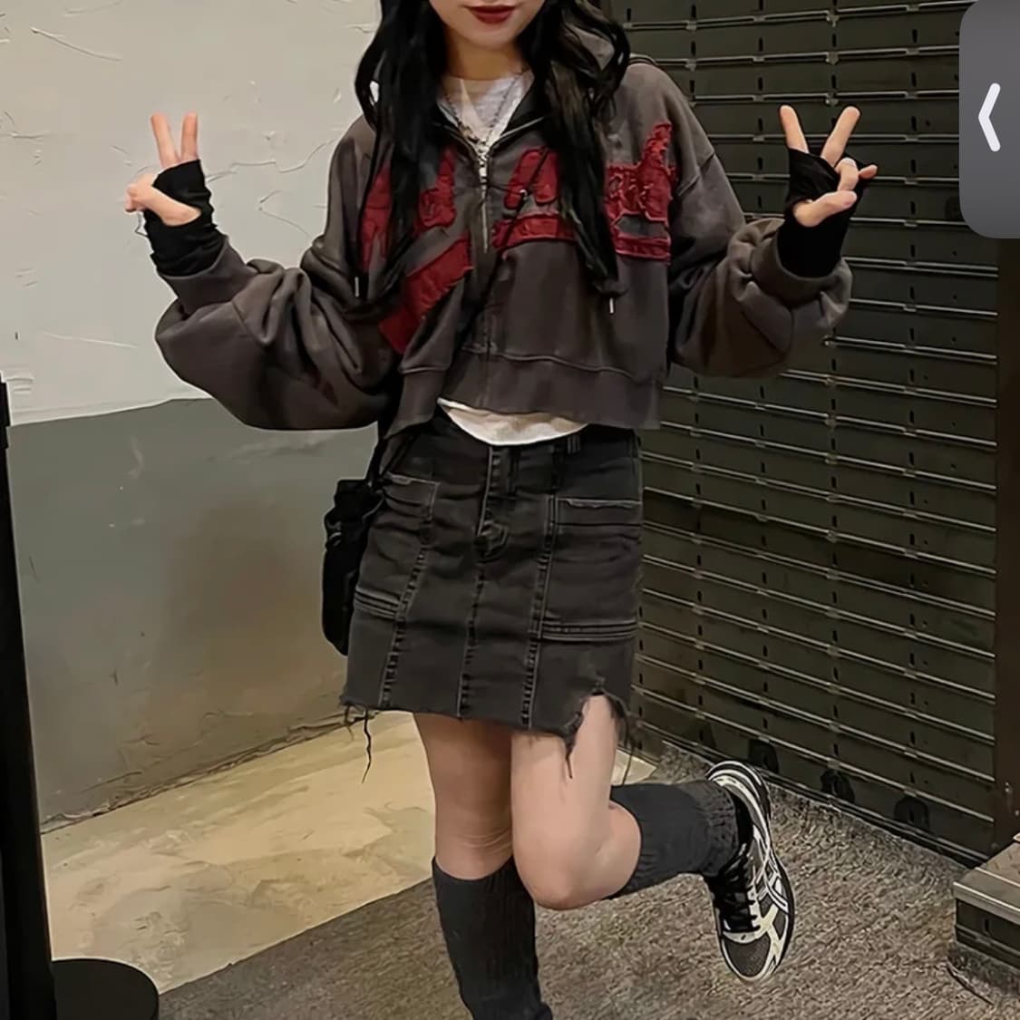 미드나잇 무브 데미지 후드집업 다크그레이 차콜 상품이미지1