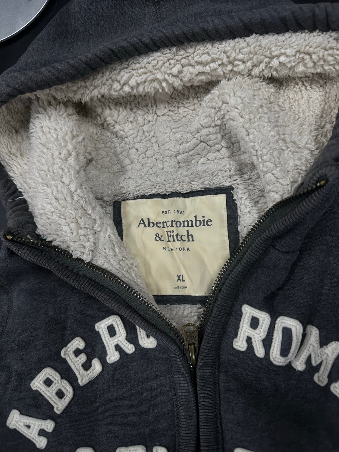 아베크롬비 그레이 후드 집업 상품이미지5