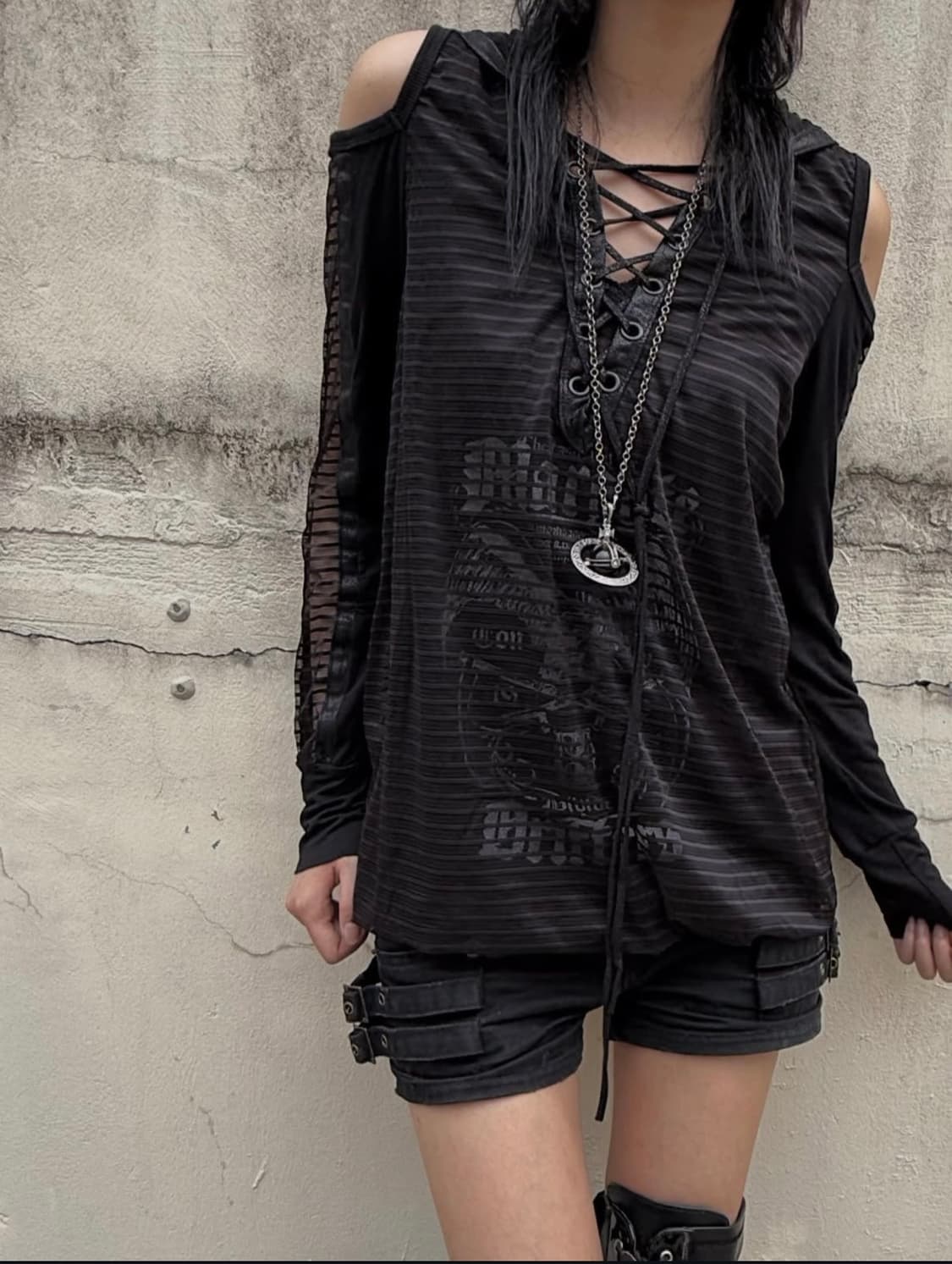 Salvage Off Shoulder Detail Sleeve 상품이미지3