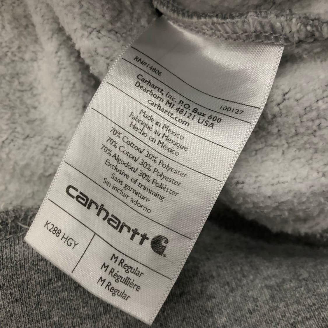 M 칼하트 레터링 로고 후드티 상품이미지5