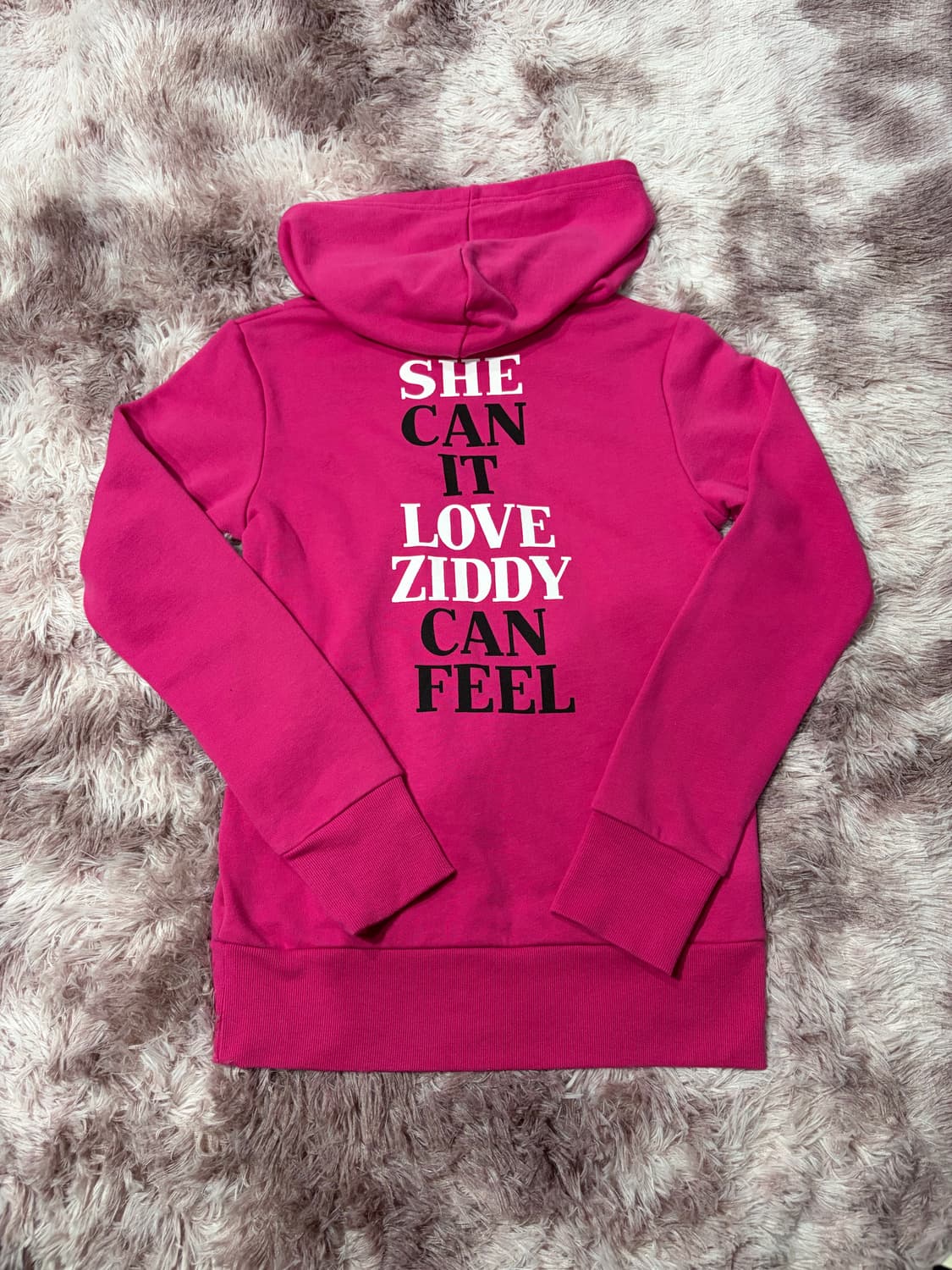 ziddy 와투케 핑크 아일렛 후드티 상품이미지5