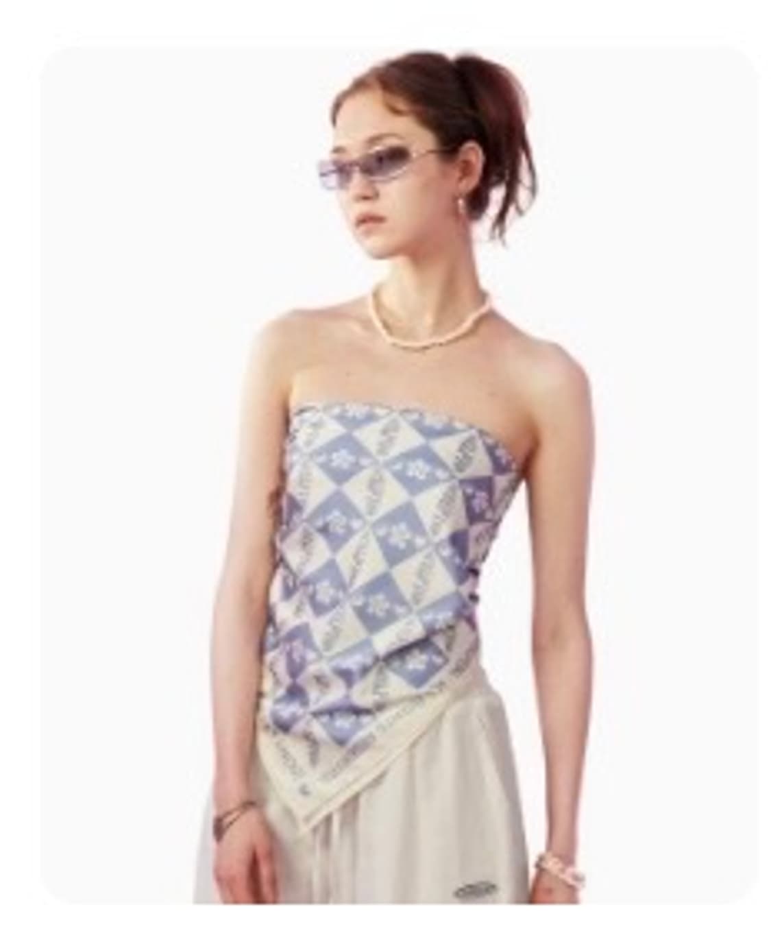 스컬프터 satin checkerboard big Scarf  상품이미지1