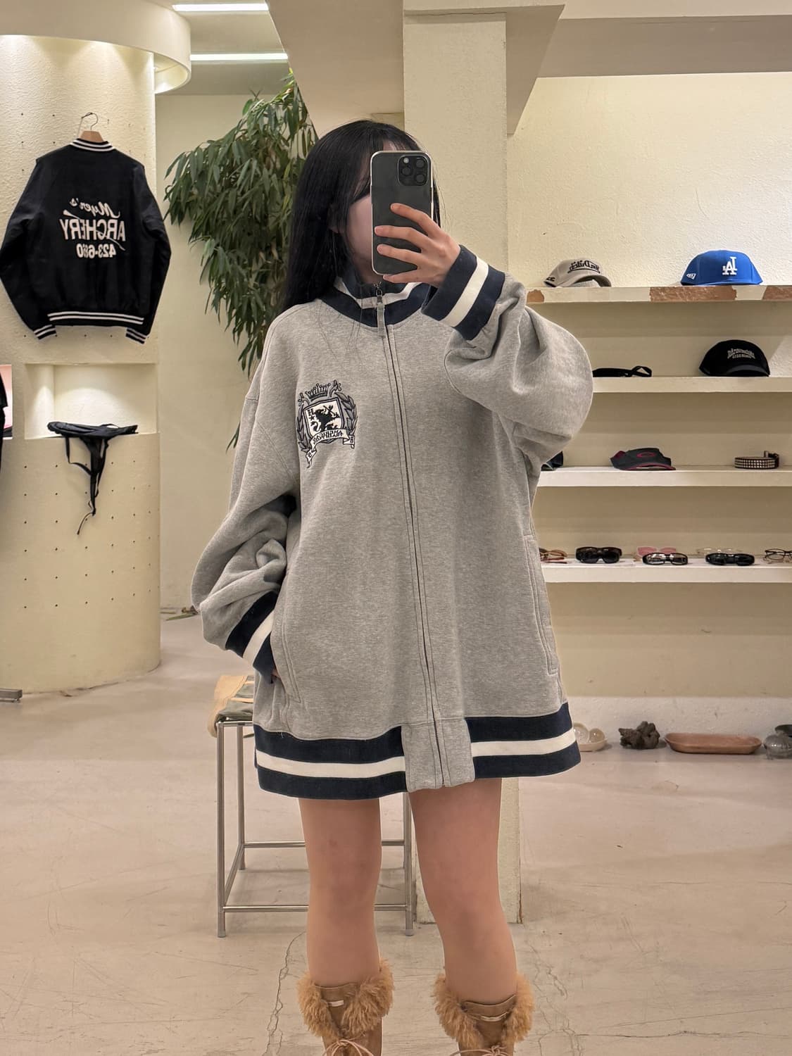 타미힐피거 아카이브 자수 빅로고 박시핏 집업 자켓 U324 상품이미지1