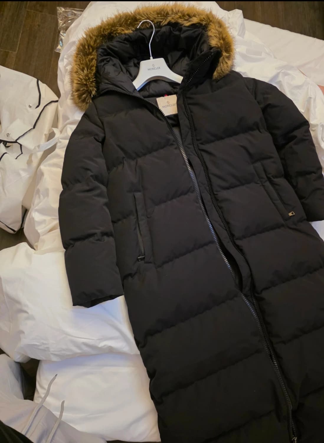 몽클레어 기모브 리얼폭스퍼 롱패딩 4사이즈 상품이미지5