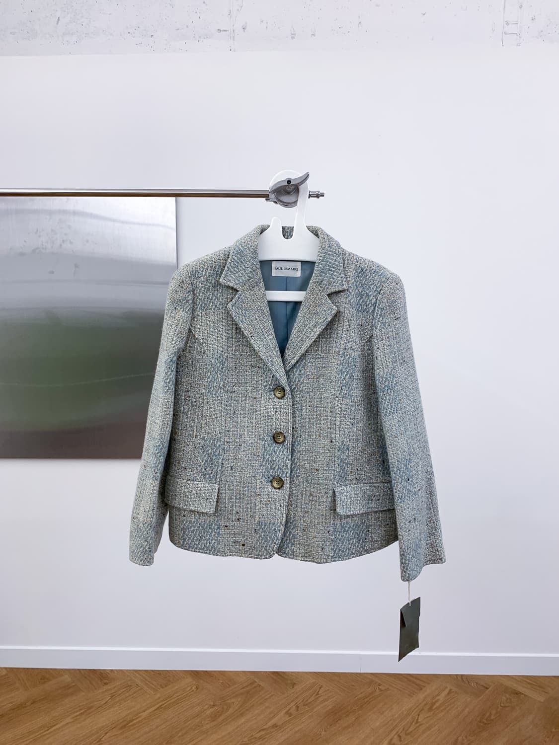 JPN 울 75% 그레이 트위드 자켓 W95-100  상품이미지4