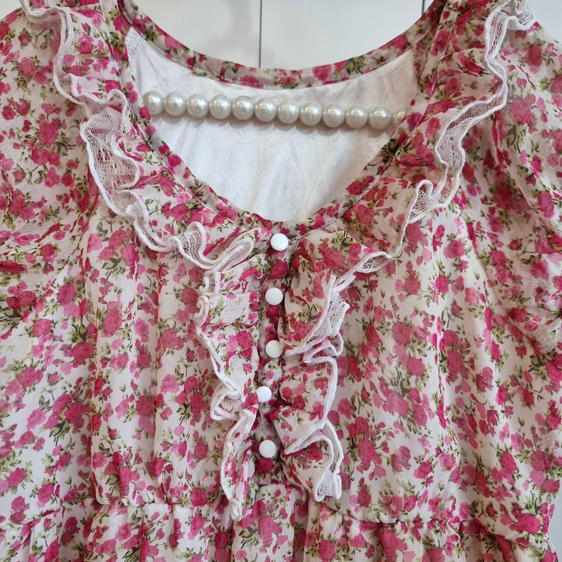 플로럴 프릴 튜닉 원피스 상품이미지2