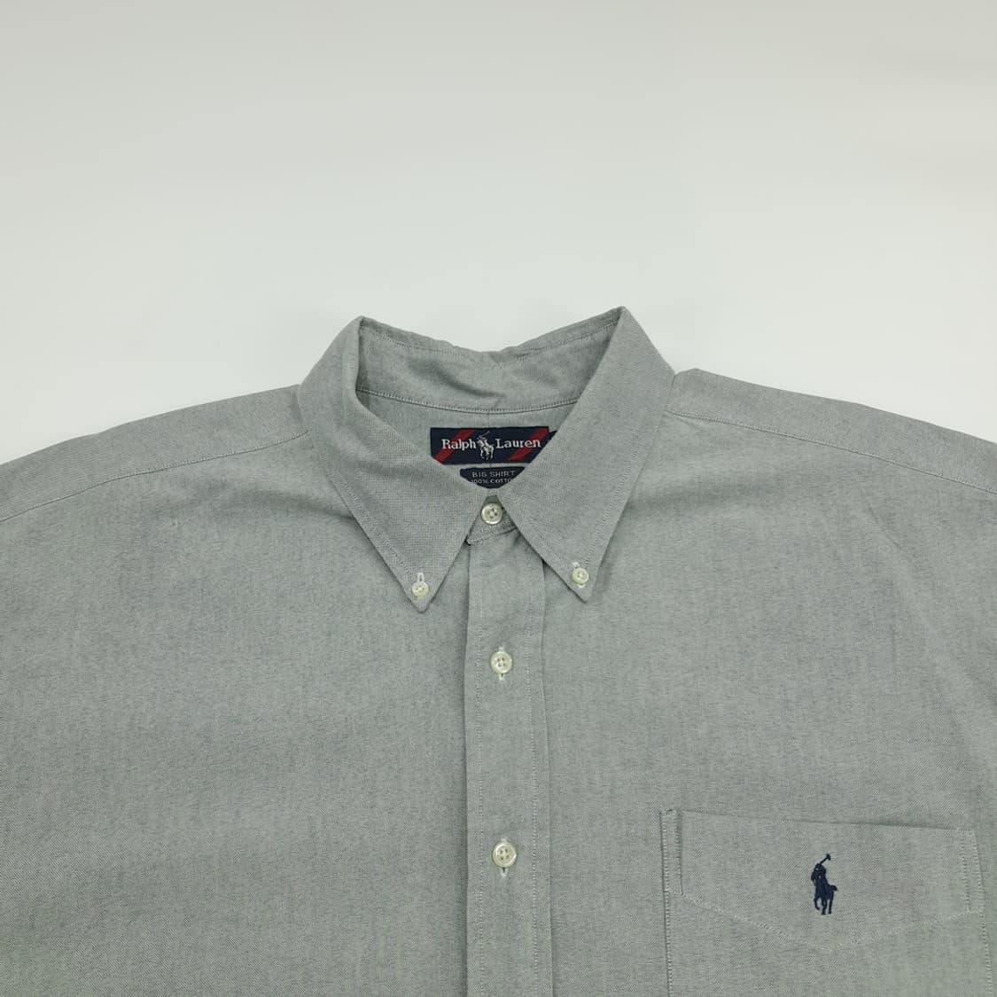 Co422 2XL 폴로 랄프로렌 빅셔츠 샌드 에메랄드그린 반팔 셔츠 남방 상품이미지2