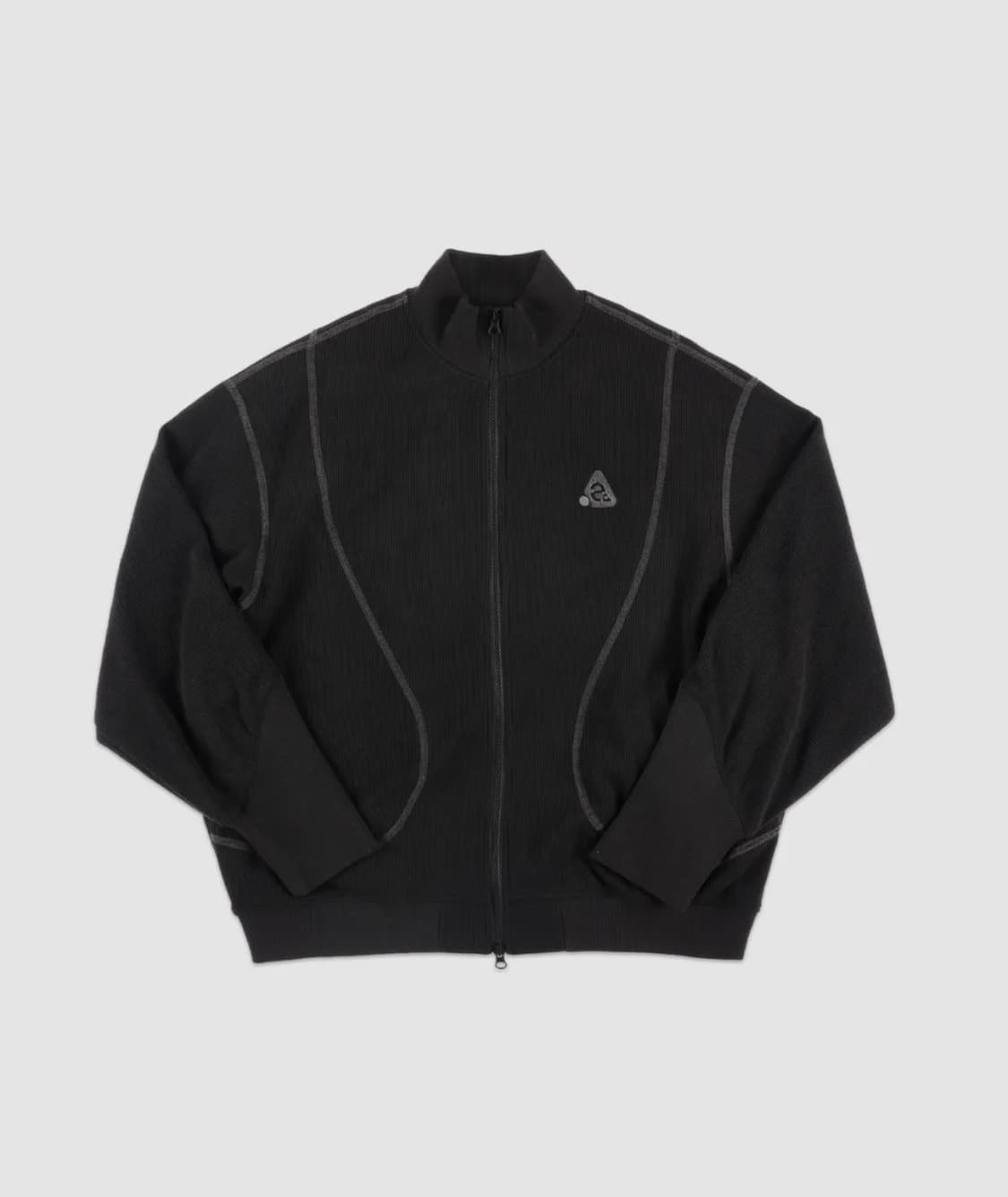 베이스볼 라인 스티치 집업 자켓 블랙 상품이미지1