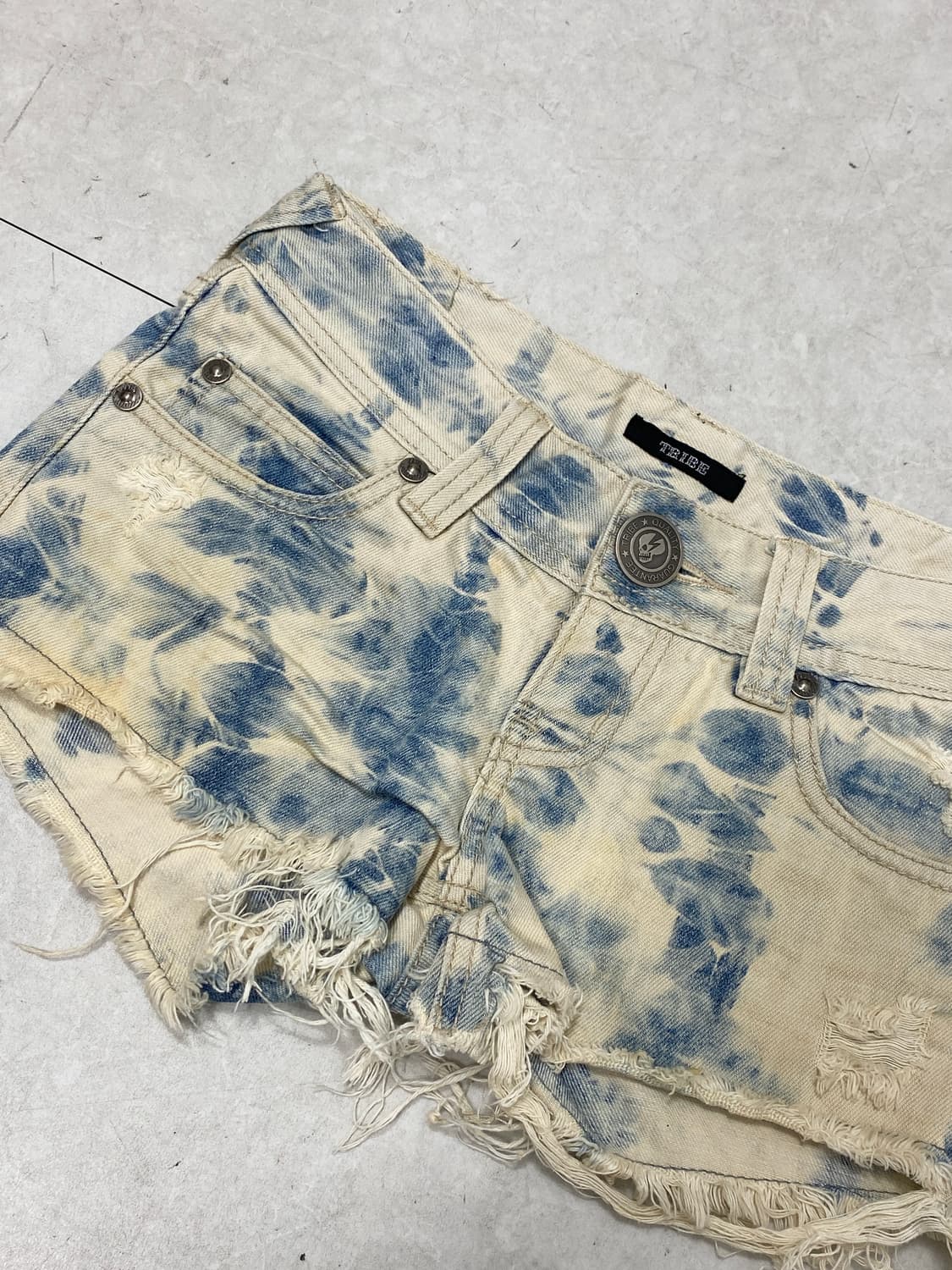 [TBIBE] 갸루 y2k 데미지 데님 숏츠 상품이미지3