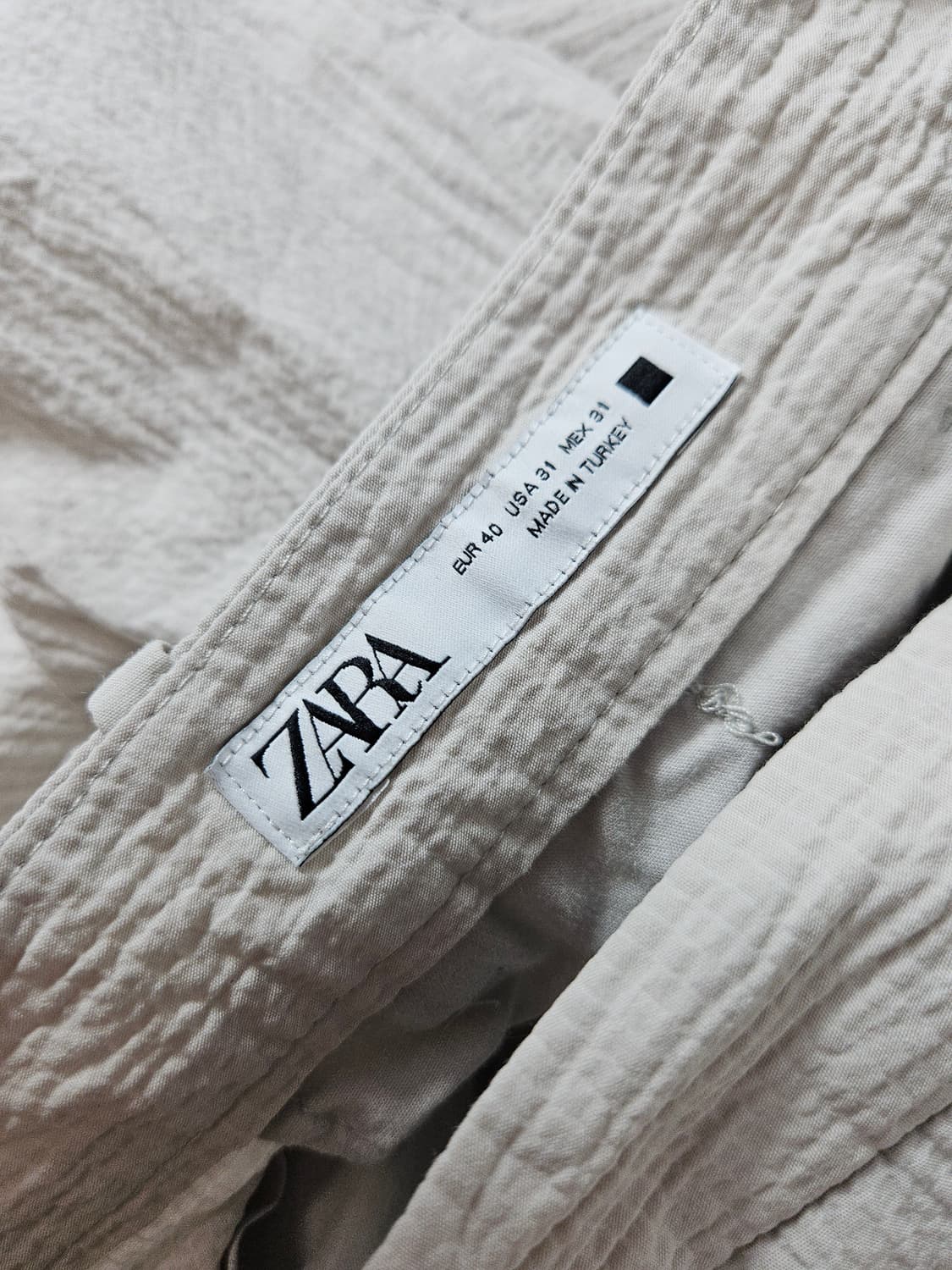 자라 ZARA 텍스처 린넨 슬랙스 팬츠 바지 옴므 31 상품이미지5