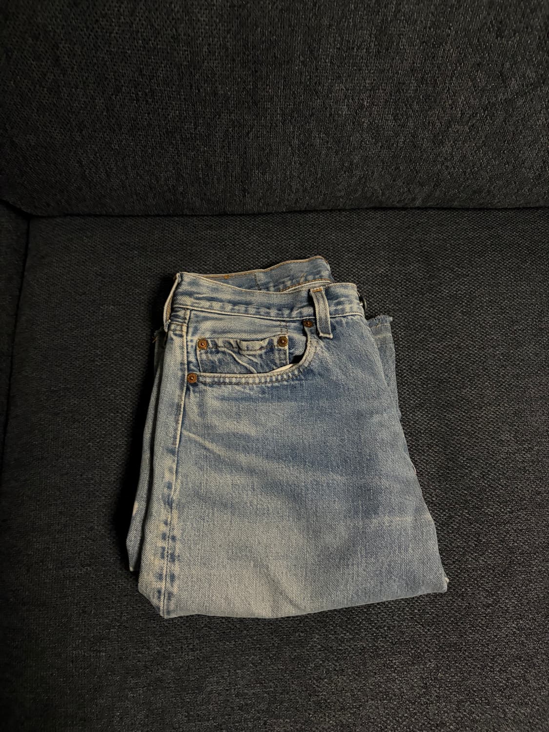 80s 미제 리바이스 501 중청워싱 66후기 32/38 상품이미지4