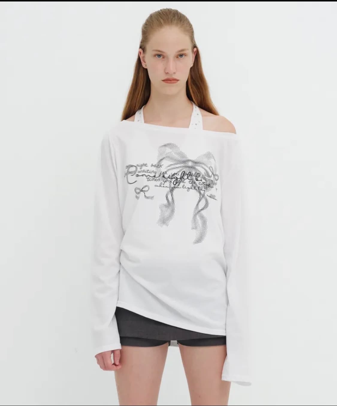 세릭 RIBBON BOAT NECK TOP / WHITE 상품이미지1