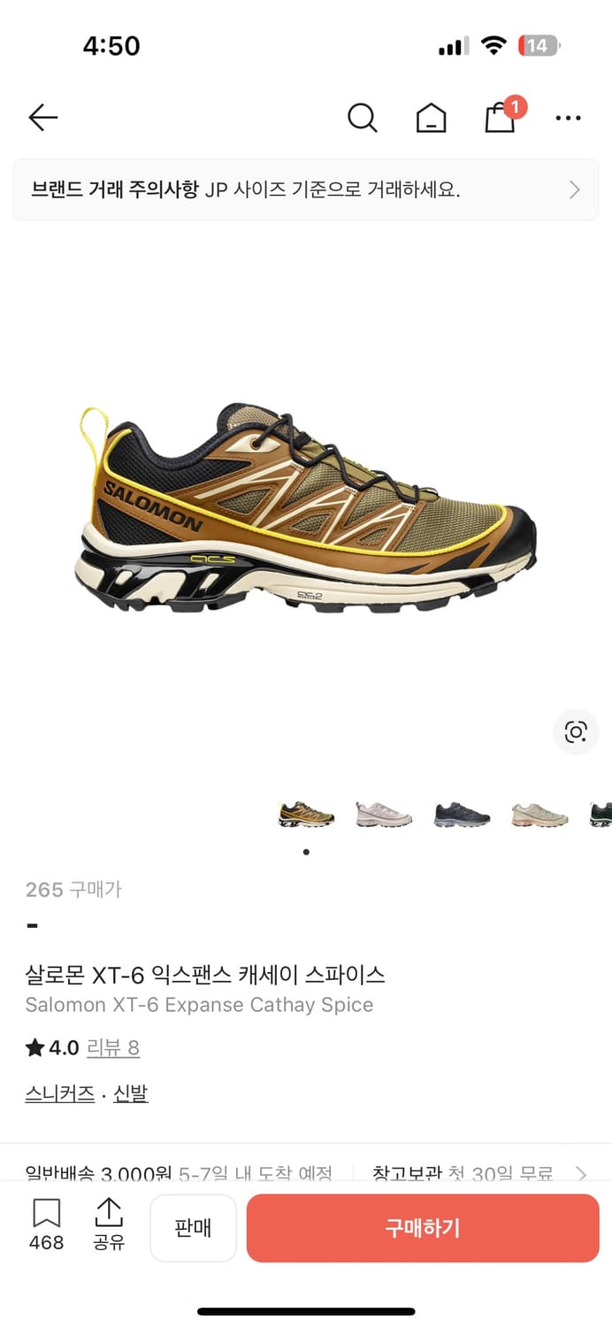 살로몬 xt-6 익스팬스 캐세이 스파이스 265 상품이미지3