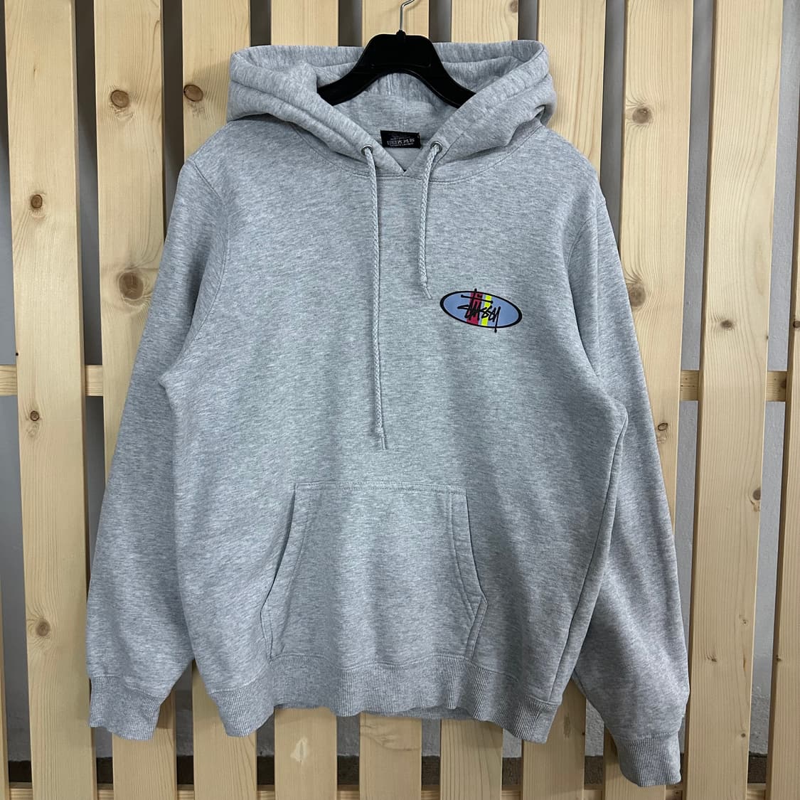 (S) 스투시 그레이 빅로고 후드티 상품이미지1