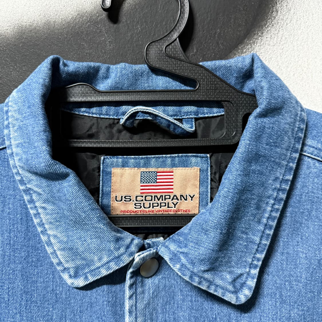 US Company 빅사이즈 올드스쿨 배색 데님 바시티 자켓 상품이미지4