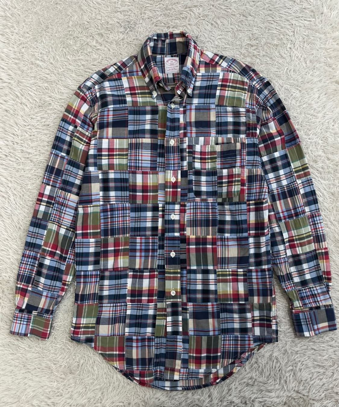 브룩스브라더스 패치워크 마드라스 셔츠/#3188 상품이미지1