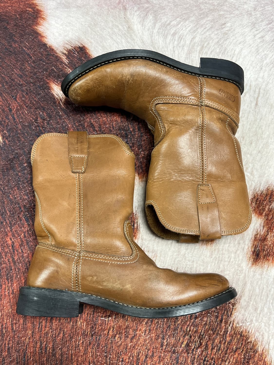 [260] GRAND 그랜드  브라운 빈티지 페코스 부츠 워커 상품이미지2