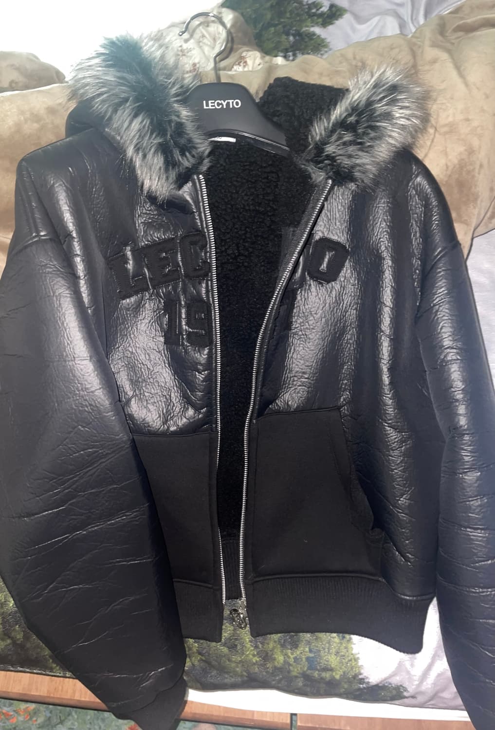 Lecyto Trimming Bomber Hood Zip-Up 상품이미지2