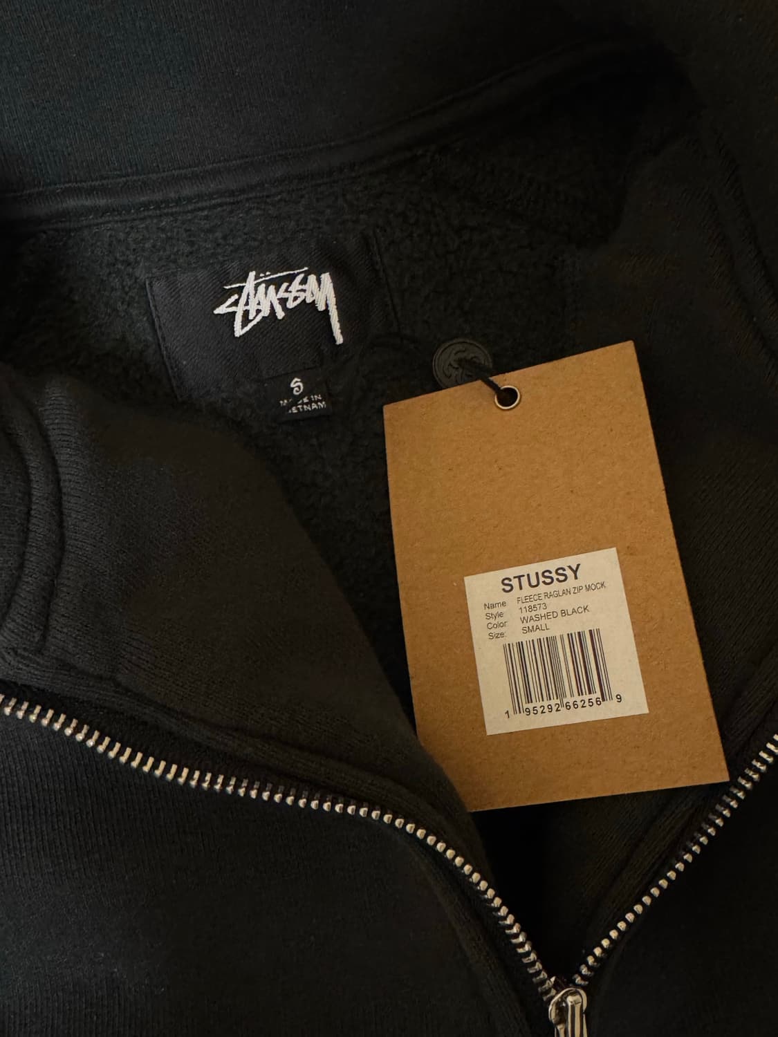 스투시 기모 하프 집업 S 새상품 상품이미지1