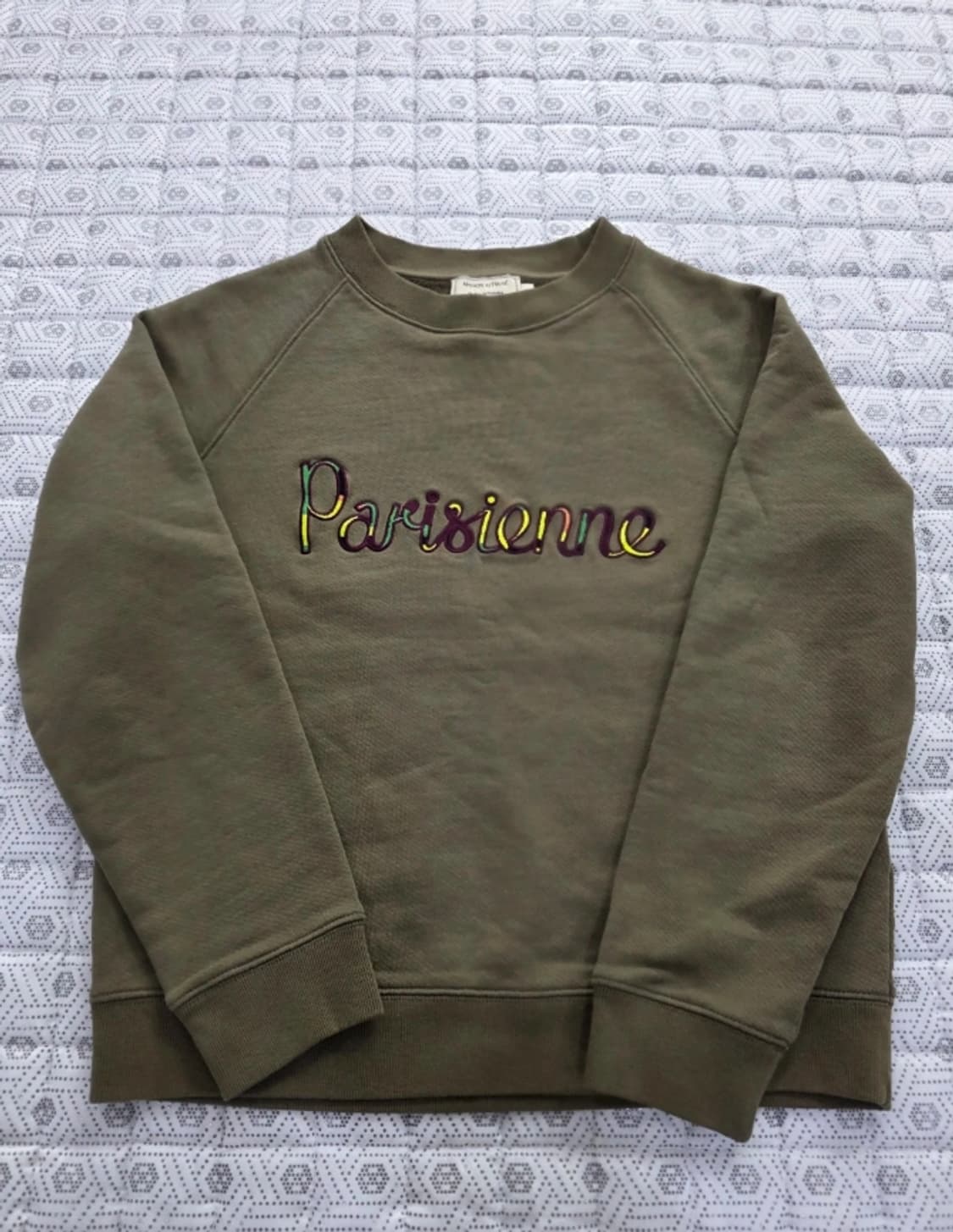 메종키츠네 파리지엥 맨투맨 올리브 95 상품이미지2