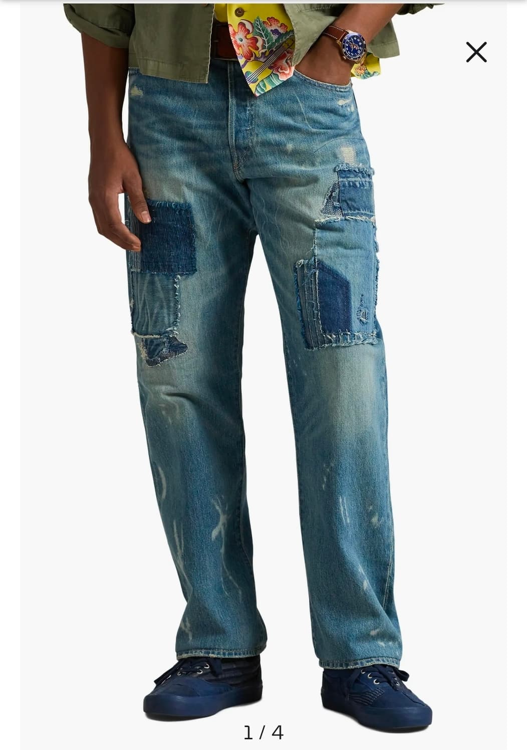 [30×30] 폴로 랄프로렌 패치워크 스트레이핏 데님 팬츠  상품이미지3