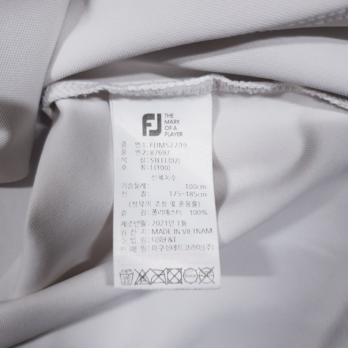 L (100) 풋조이 골프 신형 21ss FJ 반팔 카라티 폴로 셔츠 상품이미지6