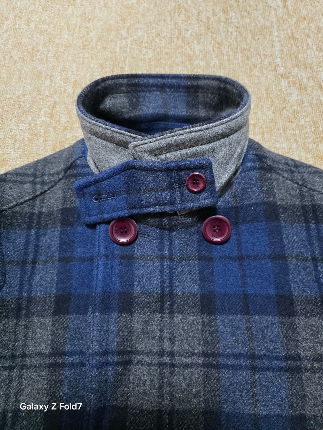 헤지스 모직 코트 타탄 체크 피코트 [95] 상품이미지3