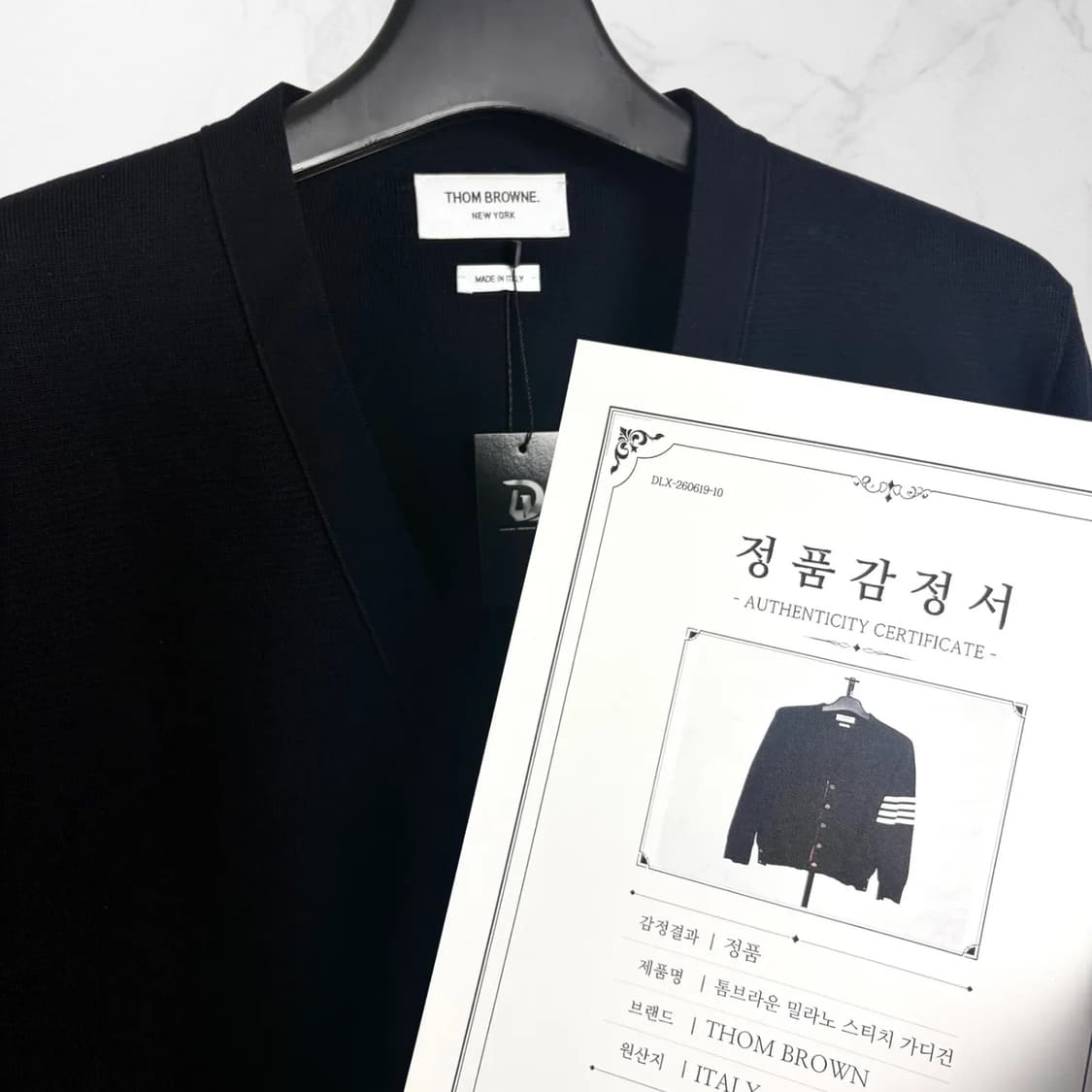[새상품]톰브라운 밀라노 스티치 금장 가디건 네이비 5 상품이미지2