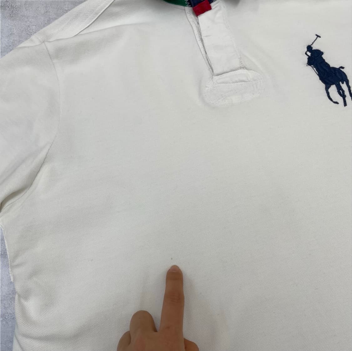 폴로 랄프로렌 화이트 빅포니 반팔 카라티 2XL 상품이미지7