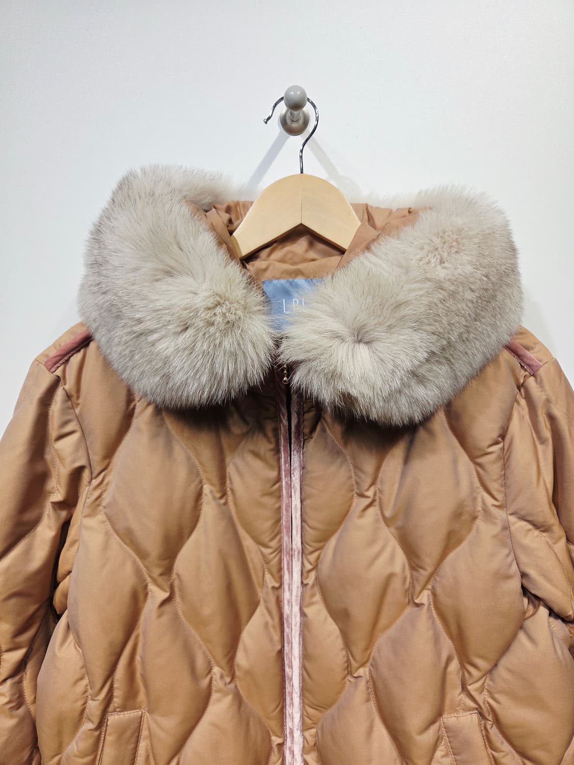 LBL 폭스퍼 퀄팅 구스다운 롱 패딩_S 상품이미지3