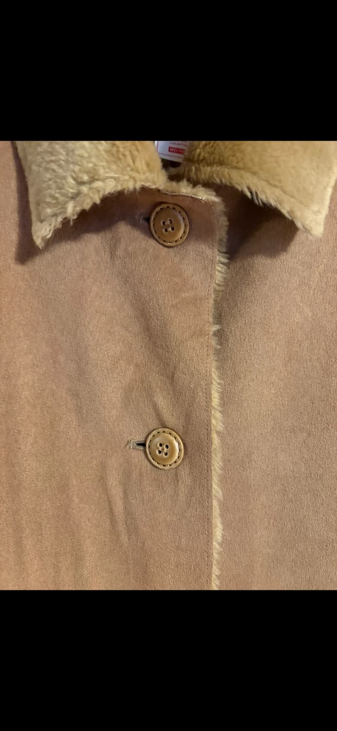 WO HOP 베이지 스웨이드 양털 무스탕 자켓 상품이미지4