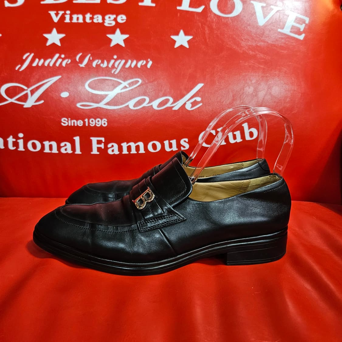 발리(BALLY) 시그니쳐 B 스틸 로고 페니로퍼 US7 EEE size 상품이미지2