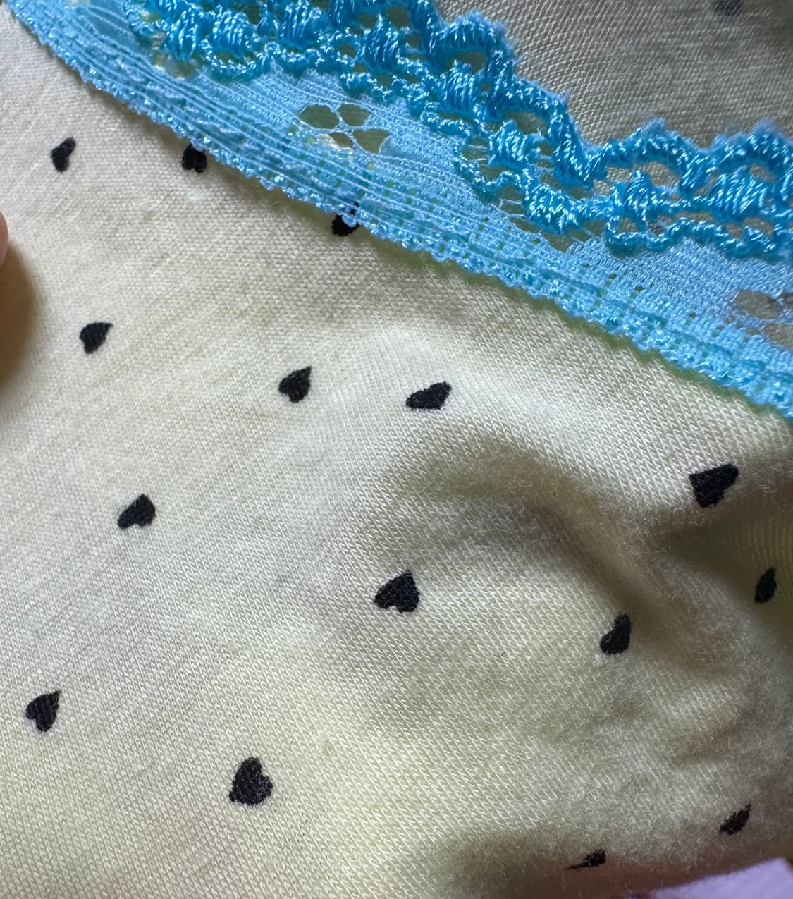 샵페어리 미니하트 레이어드 티셔츠 mini heart lace top ( 상품이미지5