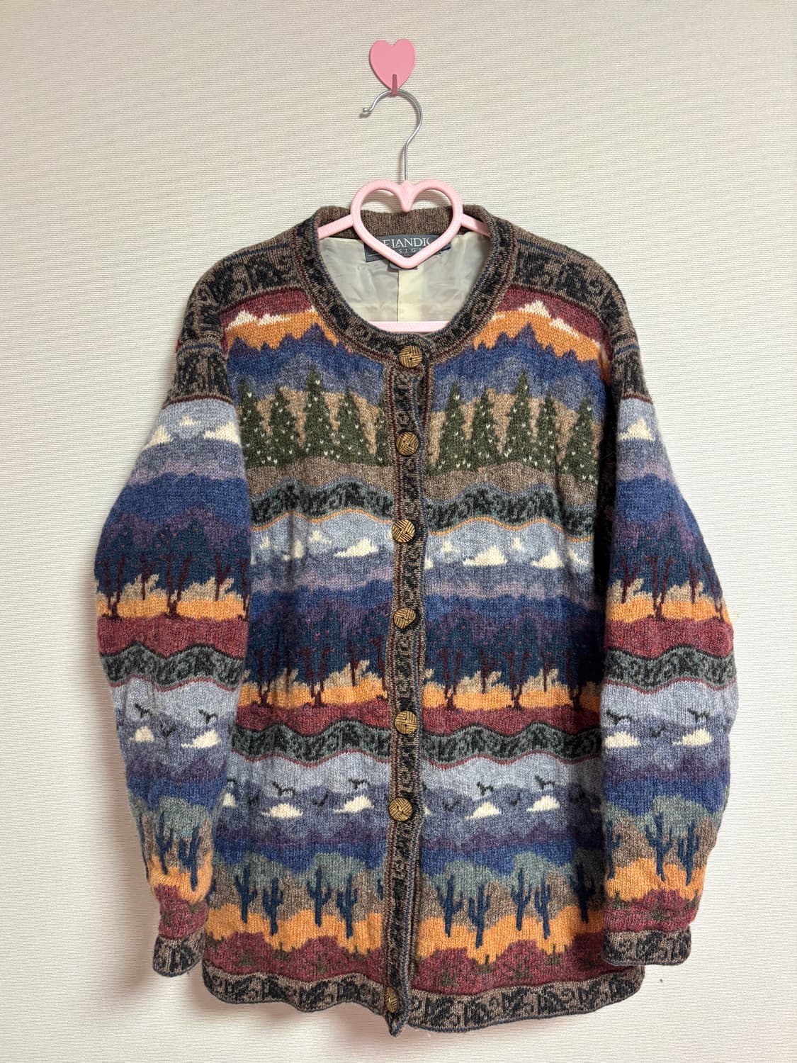 icelandic design 빈티지 울 노르딕 자켓 가디건 스웨터 상품이미지3