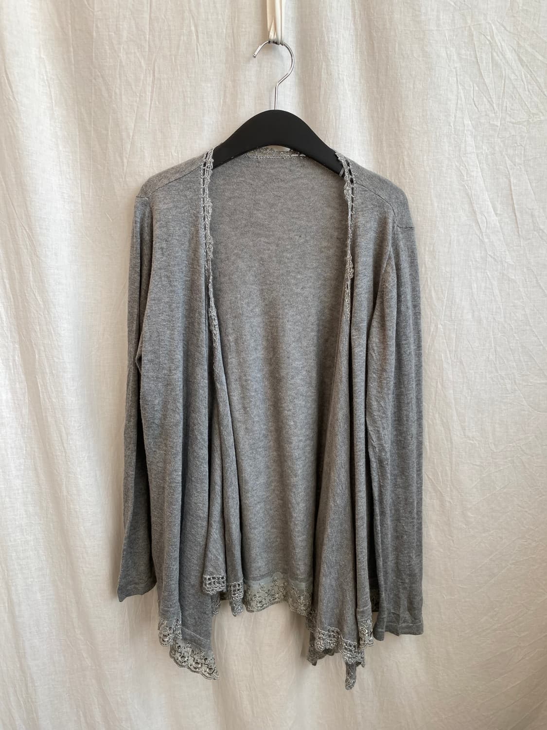 그레이 오픈형 면가디건(M) 상품이미지3