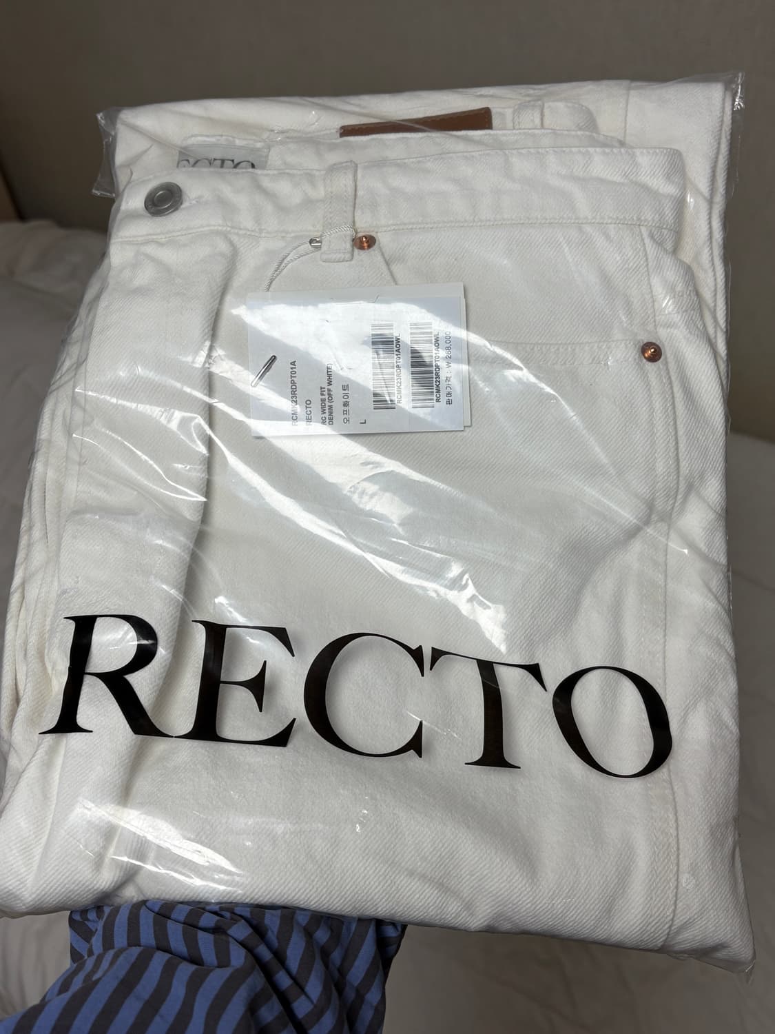 Recto 와이드 핏 데님 오프화이트 상품이미지4