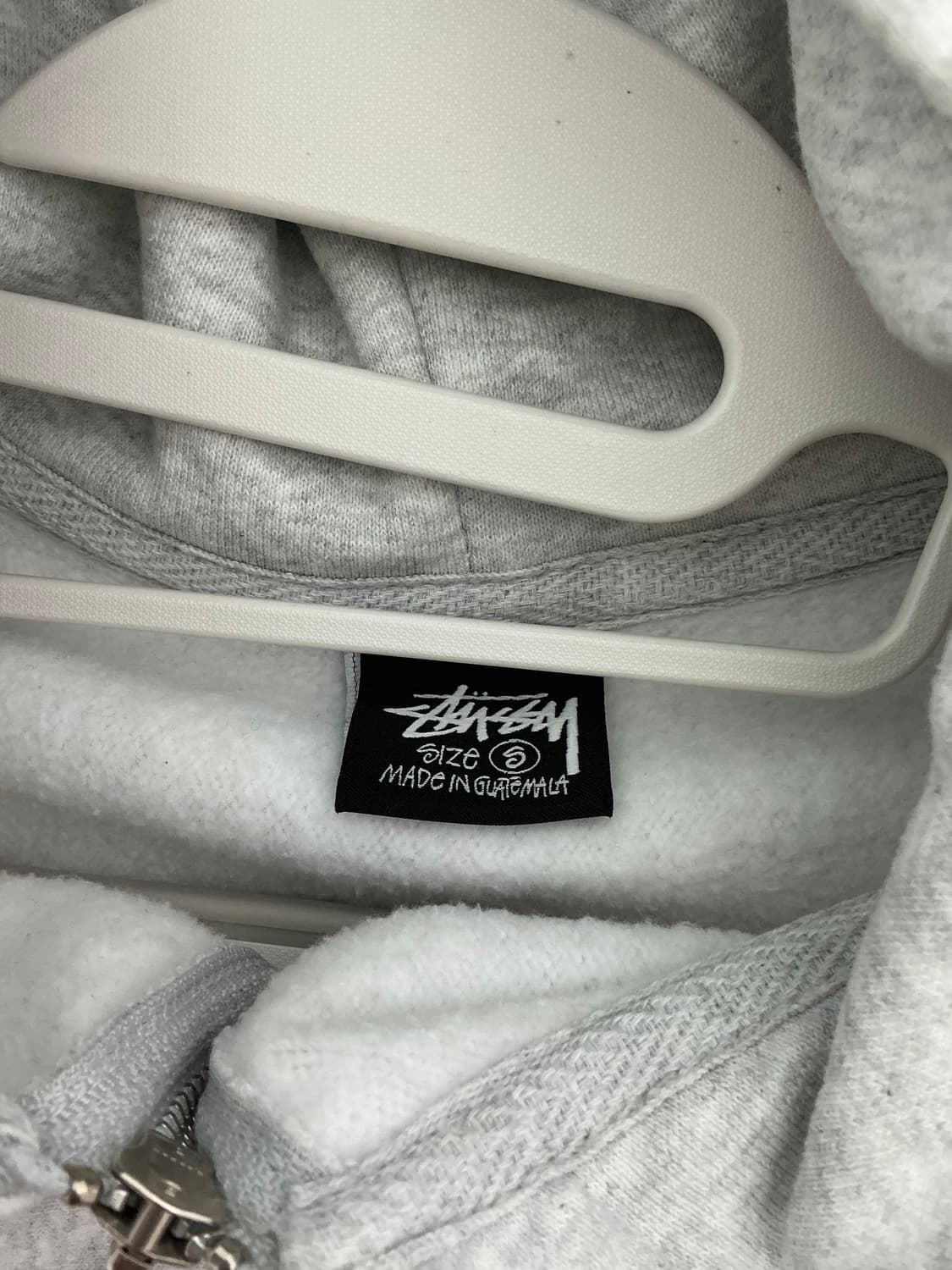 스투시 베이직 스투시 후드 집업 애쉬 헤더 상품이미지3