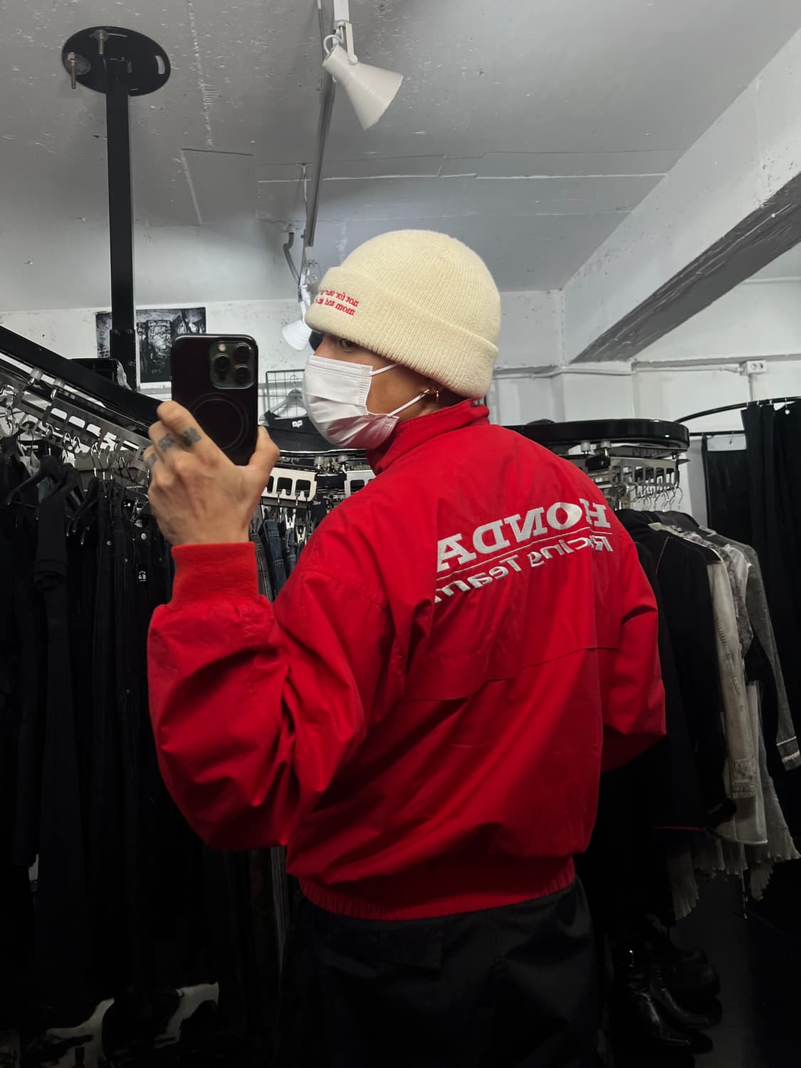 혼다 레이싱 팀 면 자켓 (red) 상품이미지1