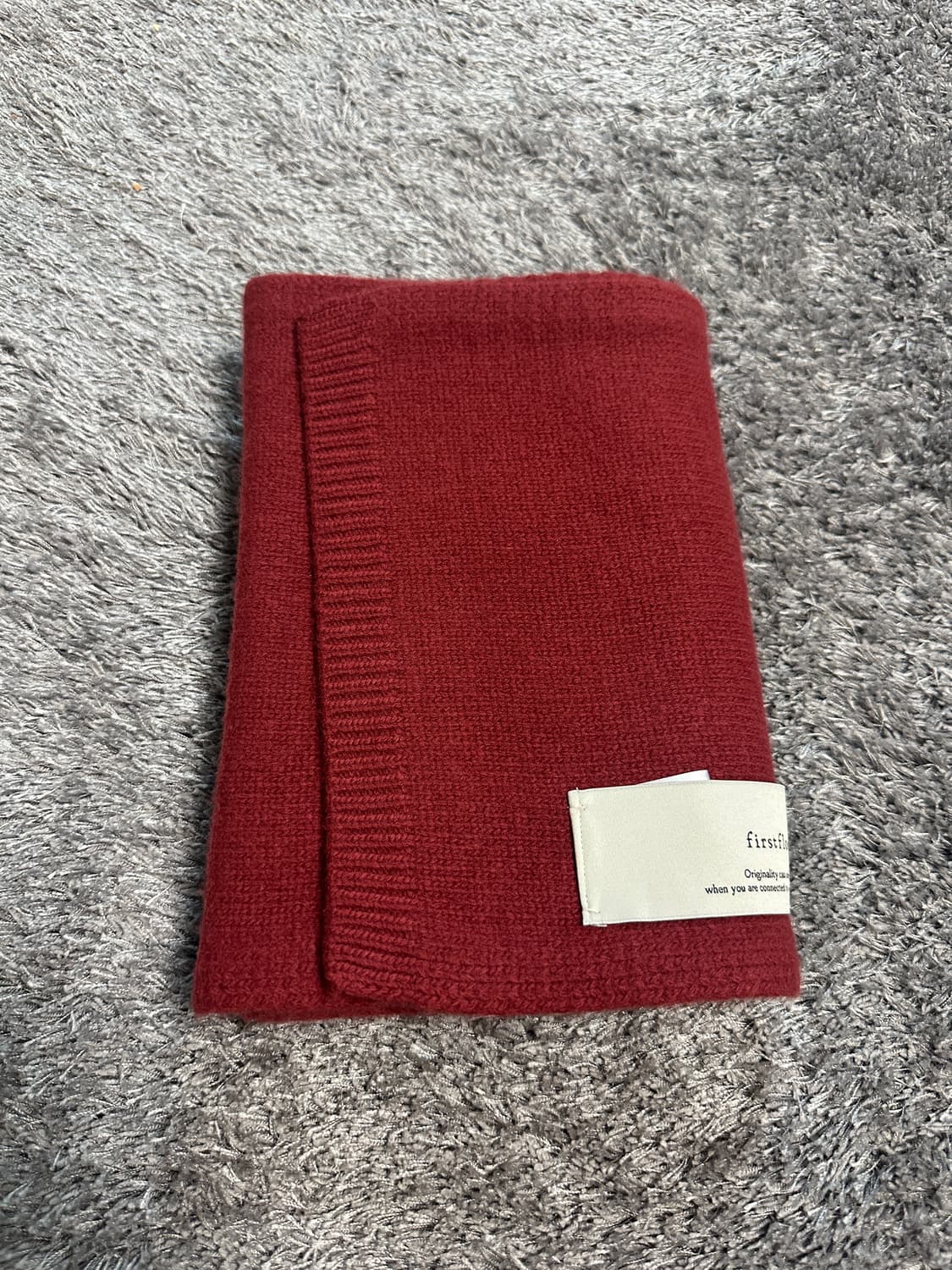 새상품) 퍼스트플로어 캐시미어 머플러 와이드 로즈우드 색상 상품이미지3