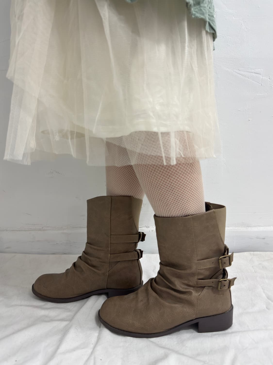 shirring leather boots 상품이미지8