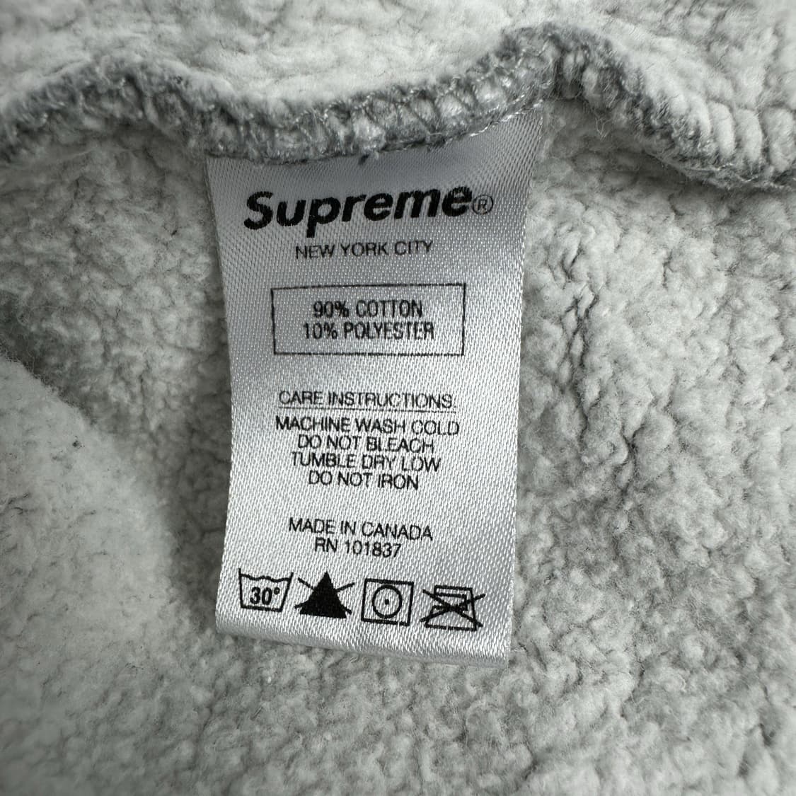 슈프림 사이드라인 로고 후드집업 그레이 상품이미지5