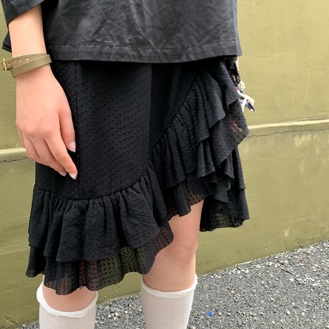 마크 바이 제이콥스 실크 러플 비대칭 스커트 상품이미지1