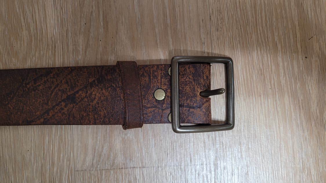 더블알엘(RRL) - 디스트레스드 레더 벨트 (탠) 30 사이즈 상품이미지7