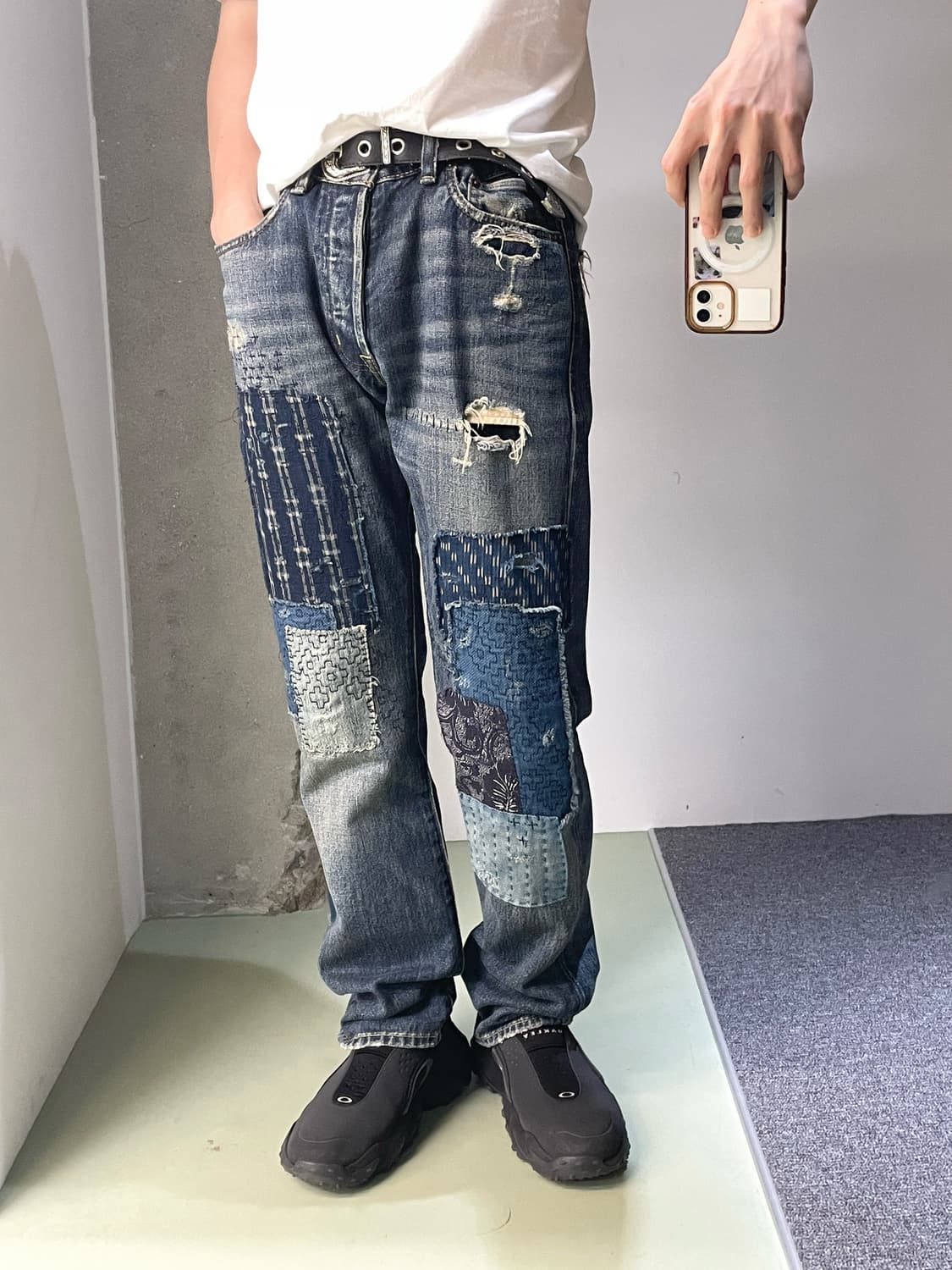 데님 & 서플라이 크러쉬 리페어 데님팬츠 상품이미지1