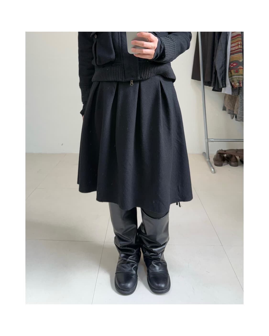 빈티지 울 앙고라 혼방 스커트 상품이미지1