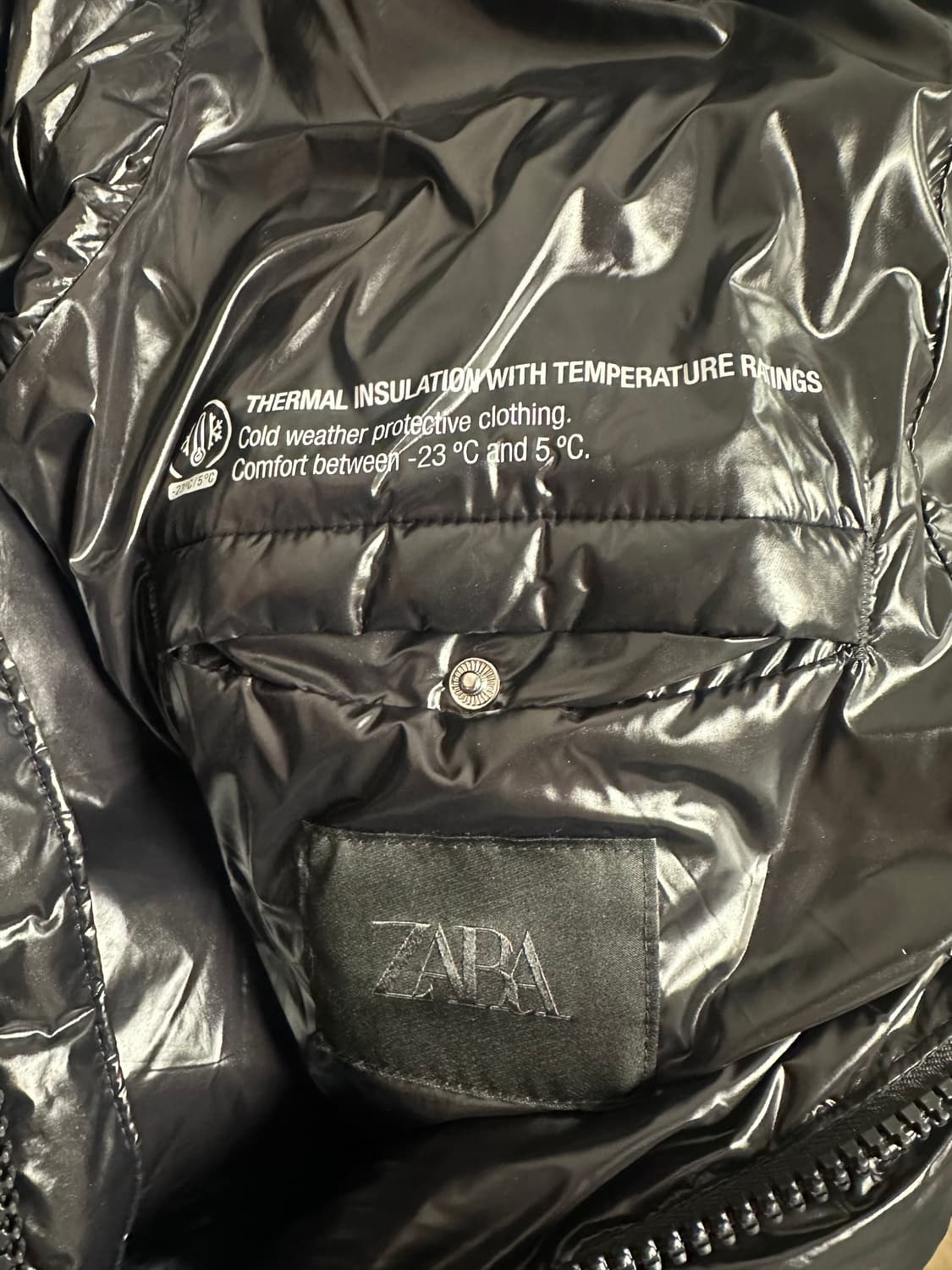 뭉클레어맛 자라 페더 워터프루프 유광 패딩 L 상품이미지6