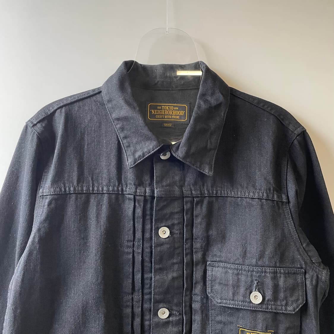 네이버후드 타입1 블랙 데님 트러커자켓 상품이미지2